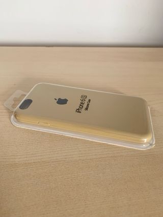 Funda iPhone 6/6s Silicona Amarillo Dorado