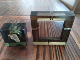 Encendedor y cenicero de acero inoxidable