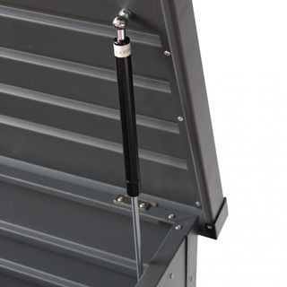 Baule da Giardino in Alluminio Antracite 130 cm