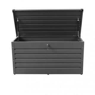 Baule da Giardino in Alluminio Antracite 130 cm