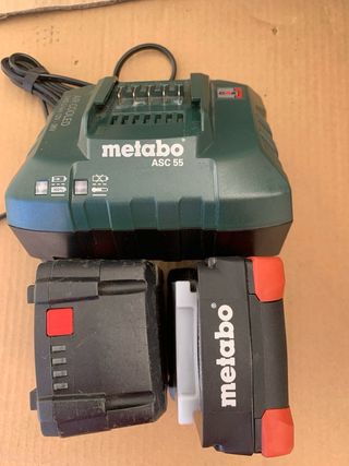 Cargador Metabo ASC 55 y 2 baterías 4.0Ah