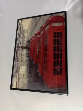 Cuadro 3D cabinas telefónicas Londres