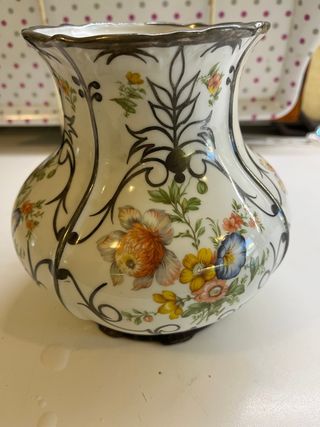 Jarrón de Porcelana Bohemia Multicolor