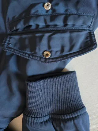 Chaqueta Bomber Bershka Azul Marino T. S