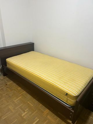 2 Camas 90x180  con somier y colchones con forro