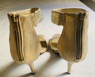 Sandalias Doradas Strass