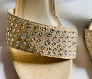 Sandalias Doradas Strass