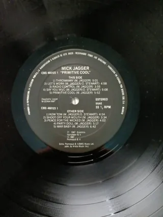 Mick Jagger Primitive Cool LP Vinilo