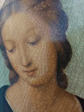 Madonna crettata sagomato legno 24x30