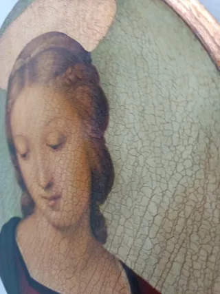 Madonna crettata sagomato legno 24x30