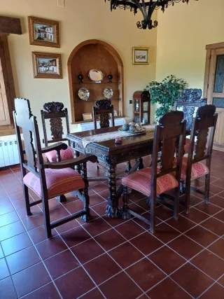Conjunto Muebles Madera Maciza Tallada