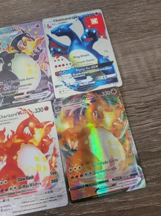 Lote 6 Cartas Pokémon Charizard VMAX GX