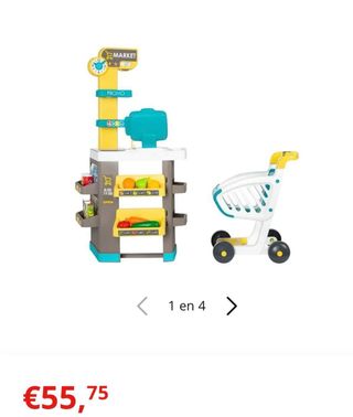 Tienda Supermercado de Juguete Smoby con Carrito