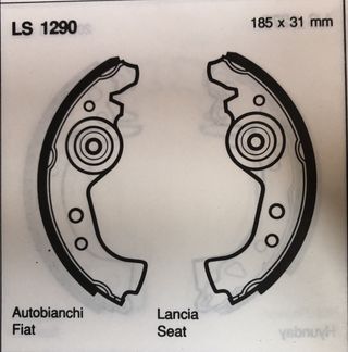 Zapatas de freno traseras Seat Marbella,127,128,Ri