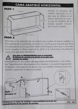 Cama abatible 90cm