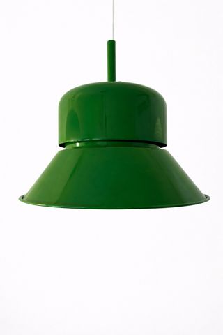 Lámpara Techo Vintage Verde Metal 70s Italia