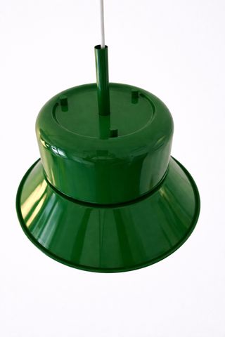 Lámpara Techo Vintage Verde Metal 70s Italia