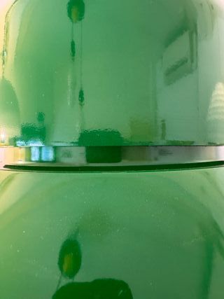 Lámpara Techo Vintage Verde Metal 70s Italia