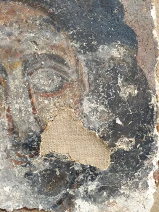 Cuadro antiguo mural pintado