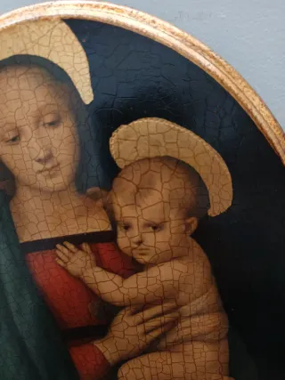 Madonna cretata in legno