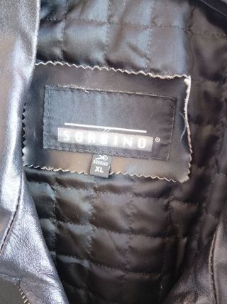 Giacca Vintage Pelle Nera Uomo Coat Sorbino xl