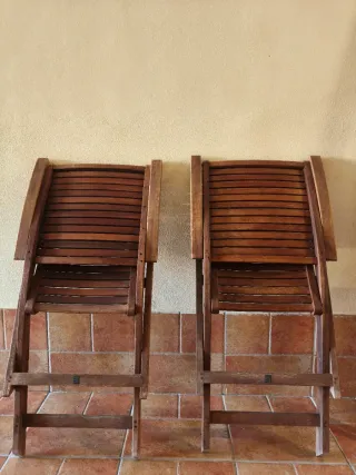 Confezione da 2 sedie pieghevoli in legno