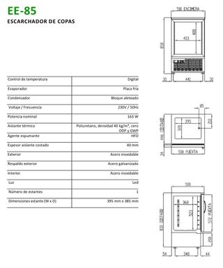 Congelador CORECO EE-85 Escarchador