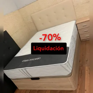 Canapé madera y colchón -70% Liquidación
