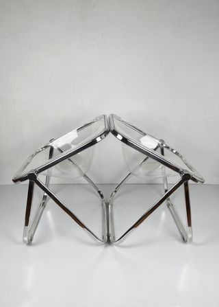 Pareja sillas Plona, Piretti, Anonima Castelli