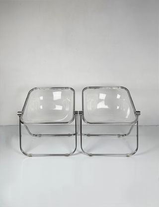 Pareja sillas Plona, Piretti, Anonima Castelli