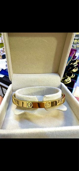 Pulsera Cartier Chapada en Oro