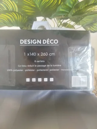 Juego de cortinas grises 140x260