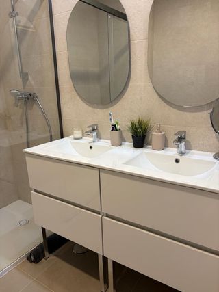 Muebles individuales para lavabo baño Blanco.