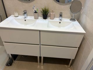 Muebles individuales para lavabo baño Blanco.