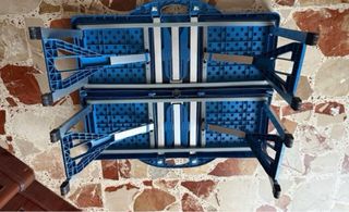Tavolo da campeggio pieghevole blu