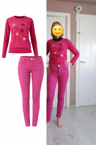 Conjunto rosa mujer talla 38
