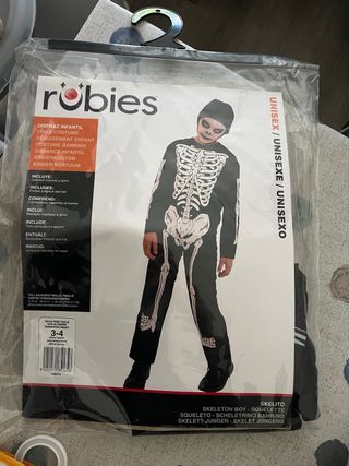 Disfraz Esqueleto Niño Talla 3-4 Años