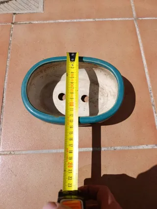 Lote 2 Macetas Bonsái Cerámica Azul