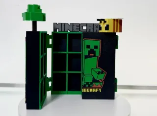 Expositor Minecraft Creeper y Abeja