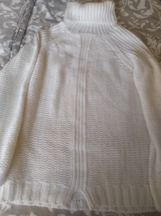 Jersey Señora Cuello Alto Blanco