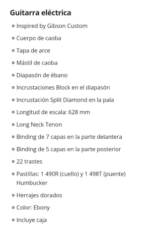 Epiphone Les Paul Custom Guitarra Eléctrica