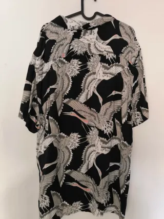 Camisa Primark Estampada Grullas Talla XL