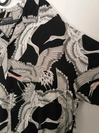 Camisa Primark Estampada Grullas Talla XL