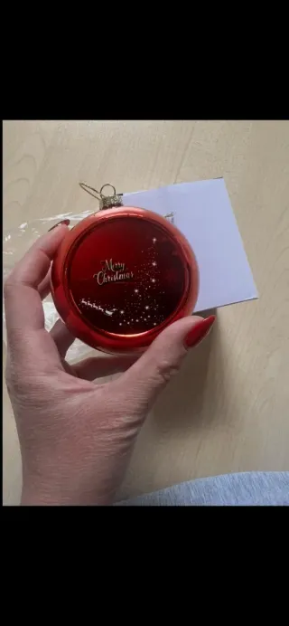 Palla di Natale Rossa Nuova