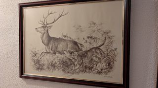 Varios Cuadros Luis Aldehuela - Caza