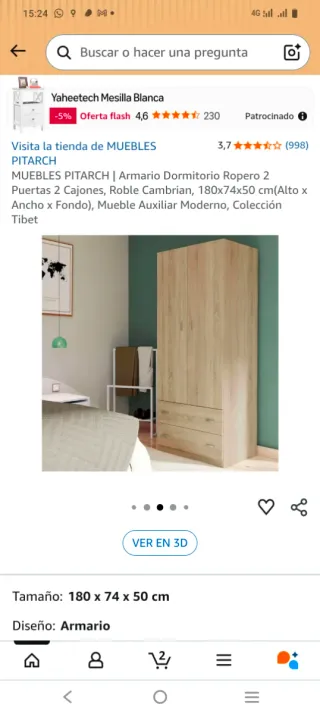 Armario 2 puertas 2 cajones poco uso