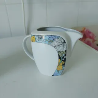 Set caffettiera e lattiera floreale