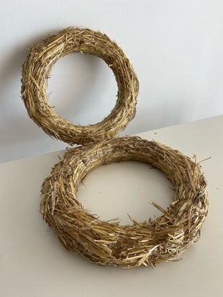 Pack 2 Coronas Paja Natural Manualidades