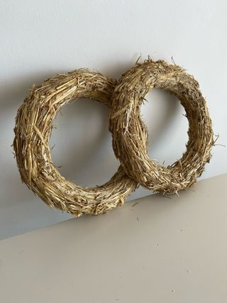 Pack 2 Coronas Paja Natural Manualidades