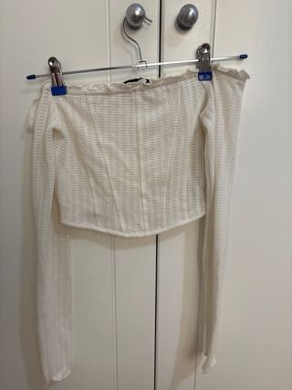 Blusa transparente corte dama de honor